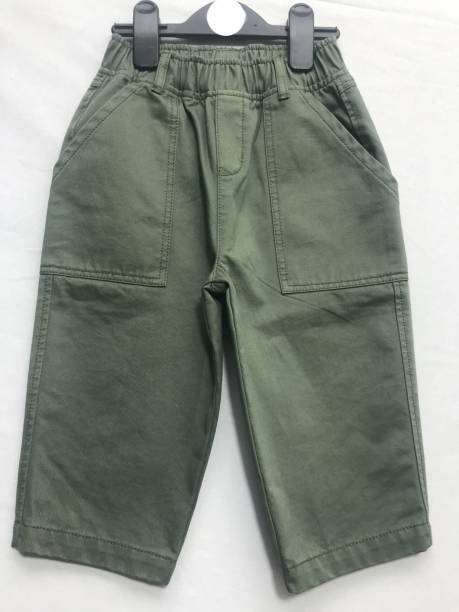 istock Older boys Green color loop back shorts 1497164665