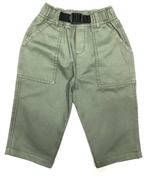 istock Light green burmuda shorts with plastic buckle 1497164799