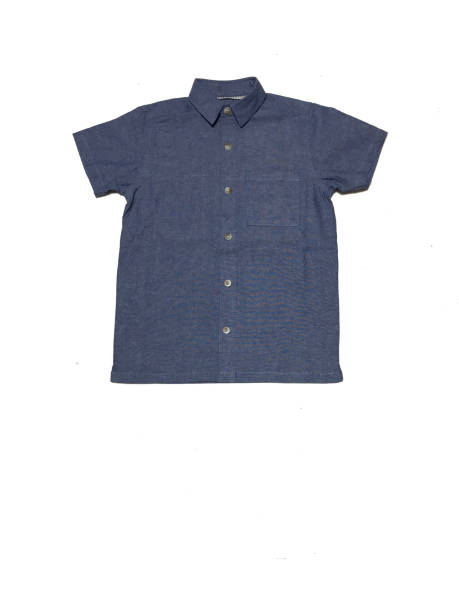 istock Oxfor fabric short sleeve boys shirt 1497166021