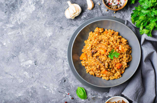 Mushroom and Asparagus Risotto
