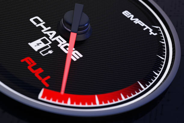 istock Electric Car Charge Meter Shows Full 1497170407
