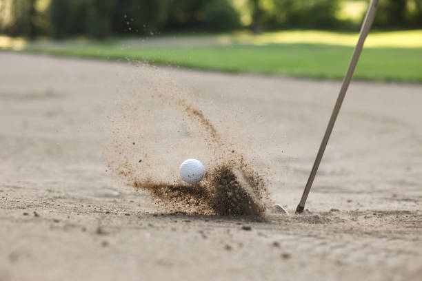 Golf ball in a sand trap