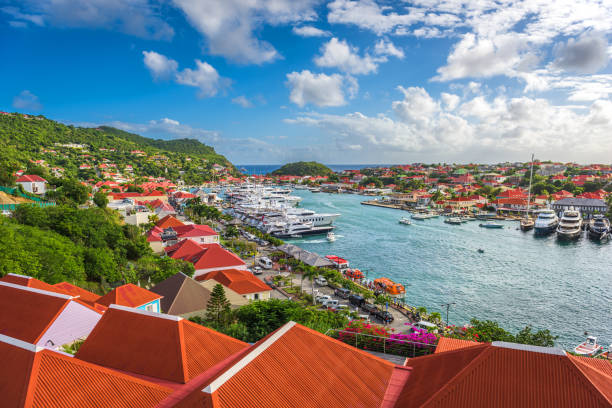 Gustavia, St. Barths Town Skyline at the Harbor