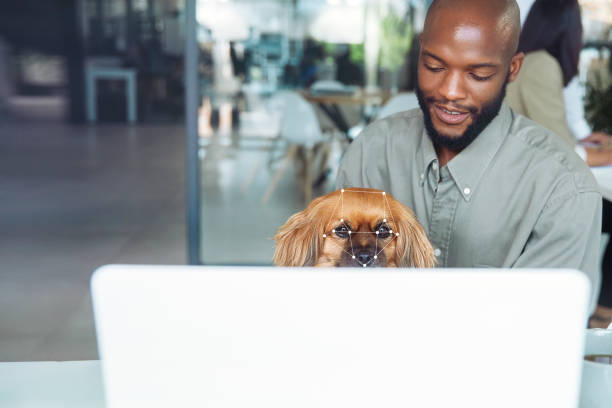 istock A dogs face gets scanned, AI 1497177331
