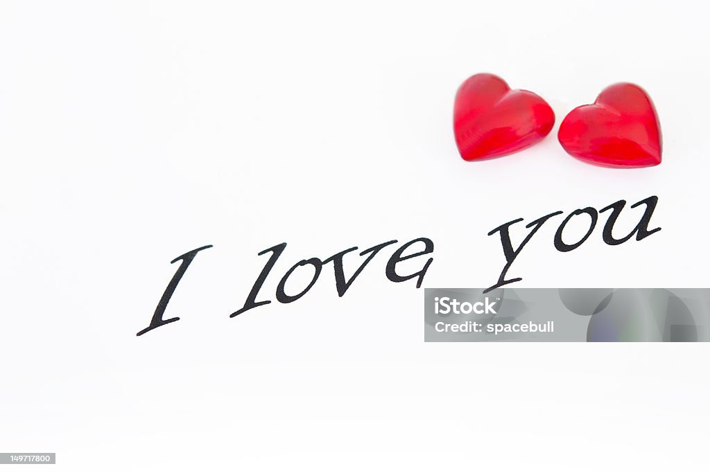 Любовь сообщение с сердечками - Стоковые фото I Love You - английское словосочетание роялти-фри