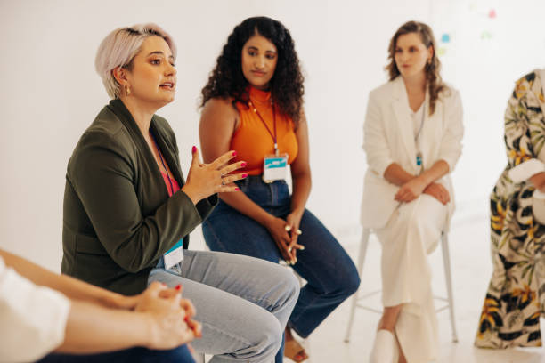 istock Creative businesswomen having a discussion during a conference meeting 1497178923