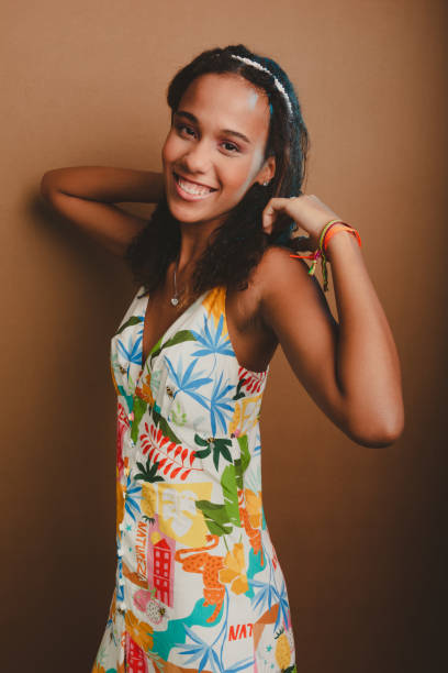 Teenage model, pretty, posing for photo