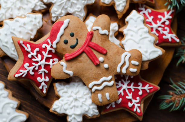 istock Christmas Cookies on Wooden Background 1497181721