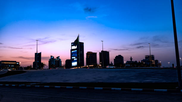 View of the corniche - promenade in Kuwait