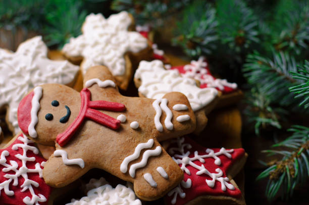 istock Christmas Cookies on Wooden Background 1497182967