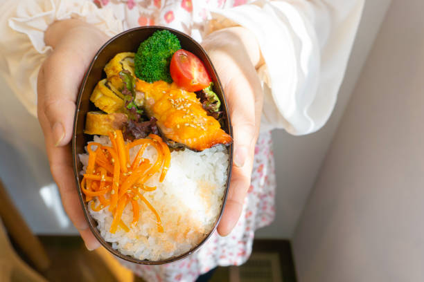 istock Woman with homemade lunch 1497183670