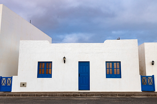 Caleta de Caballo, Lanzarote, Spain, May 13, 2023: tradicional house in Caleta de Caballo, Lanzarote, Spain.