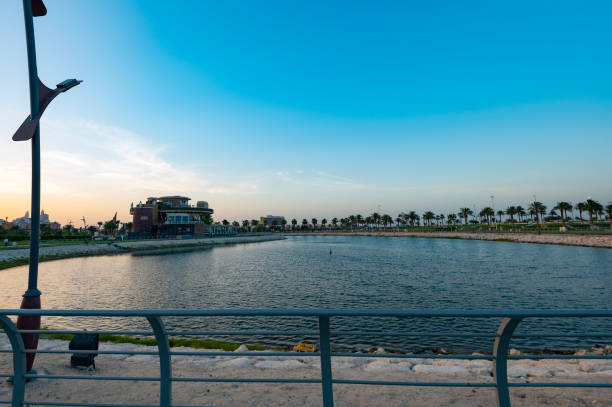 istock Building on a lake at the corniche of Al Khobar 1497184829
