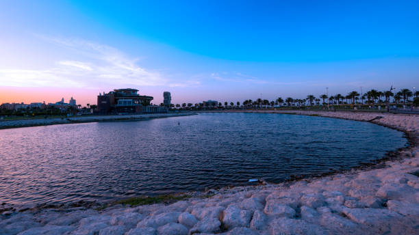 istock Building on a lake at the corniche of Al Khobar 1497189142