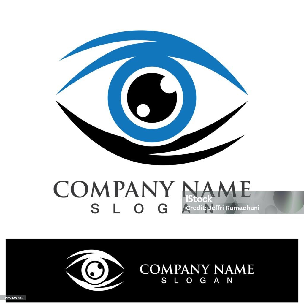 Identitas Branding Desain Logo Vektor Perawatan Mata Perusahaan