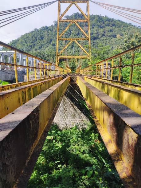 istock Beautiful perspective view at the yellow bridge 1497193844