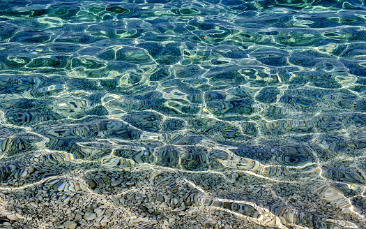 Vista del agua transparente del mar photo