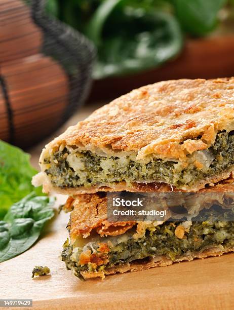 Savory Pie Closeup Stock Photo - Download Image Now - Antipasto, Cheese, Egg - Food