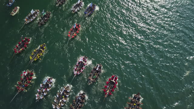 Traditional boat rowing race on the river Neretva - Ladja Marathon (Croatian: Maraton Lađa).