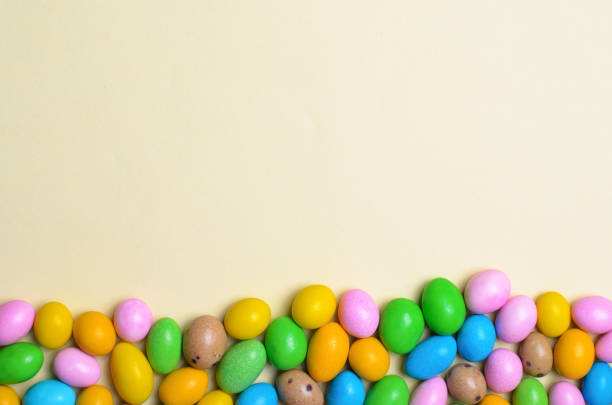 istock Chocolate Eggs on Bright Background, Sweet Easter Treat 1497196729