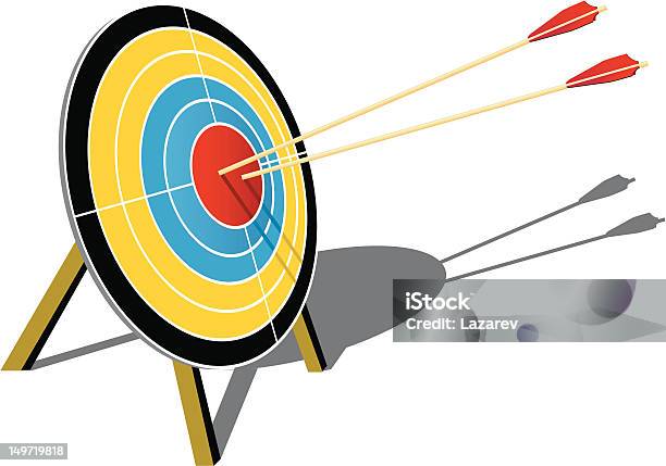 Target — стоковая векторная графика и другие изображения на тему Archery - Archery, Белый, Векторная графика