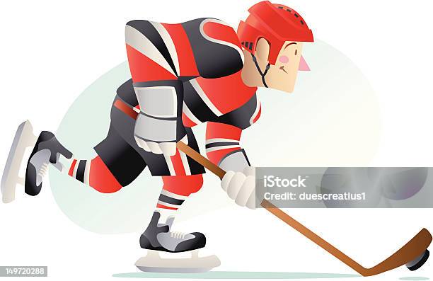 Ilustración de Jugador De Hockey Sobre Hielo y más Vectores Libres de Derechos de Accesorio de cabeza - Accesorio de cabeza, Actividad, Actividades recreativas