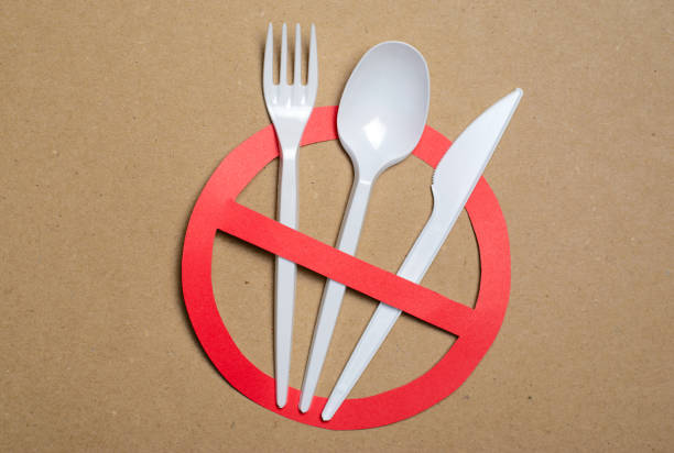 istock No Plastic Cutlery, Plastic Pollution Concept, Top View 1497203625