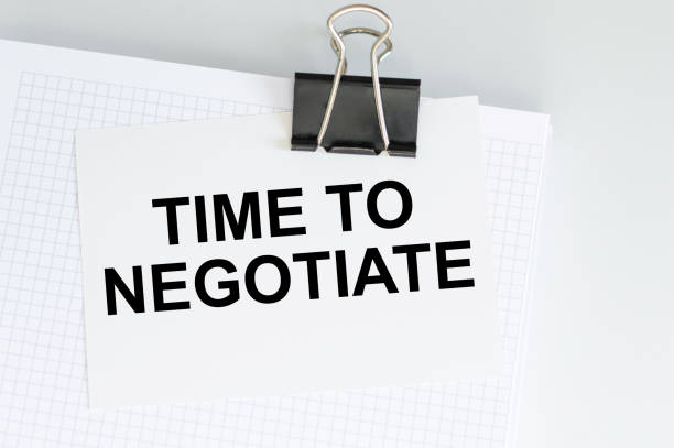 istock TIME TO NEGOTIATE text on paper on diary 1497206308