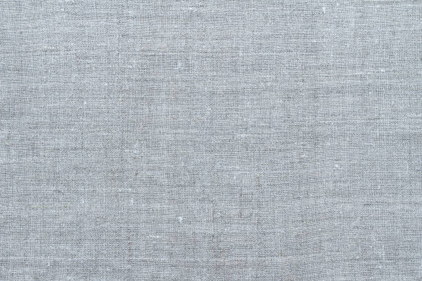istock Natural linen fabric, background or texture, natural gray color 1497210196