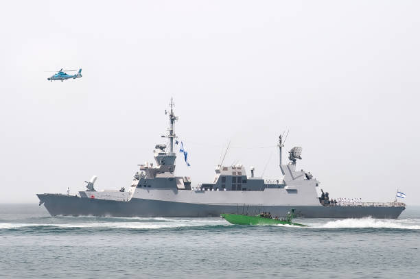 istock Israeli warship in the parade. 1497211656