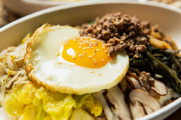 Bibimbap, Korean mixed rice with vegetable