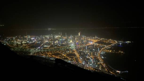 Aerial photo of Kuwait. stock photo