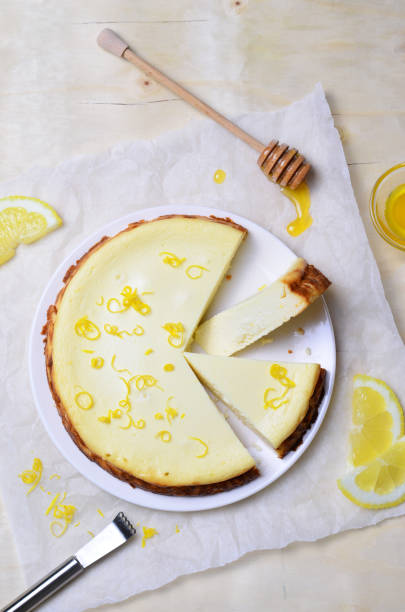 istock Lemon and Honey Cheesecake 1497213841
