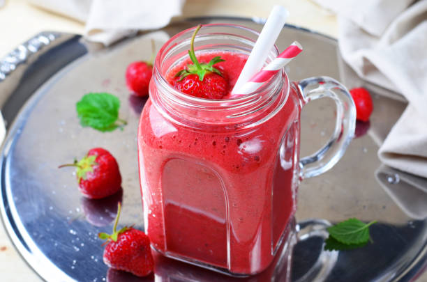 istock Strawberry Smoothie, Healthy Delicious Drink 1497219533