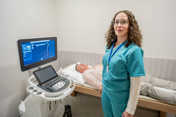istock Female doctor performing echocardiogram 1497225694