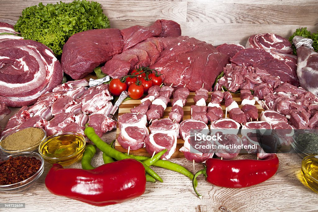 butcher's carne fresca - Royalty-free Alface Foto de stock