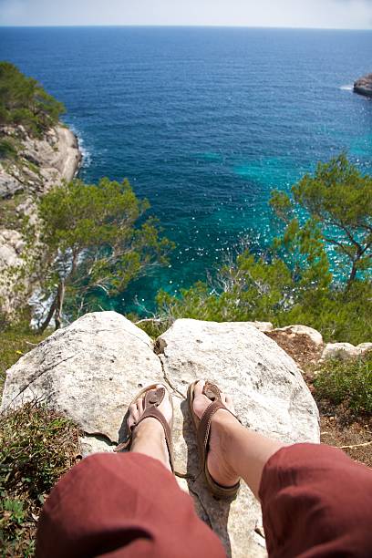 istock sandals and Mediterranean sea 149722694