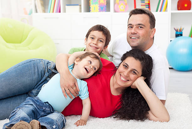 istock Happy young family with two kids 149722960