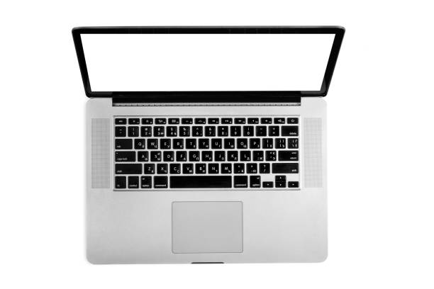 istock modern laptop computer  isolated on the yellow background 1497249062