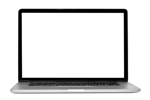 modern laptop computer  isolated on the transparent background