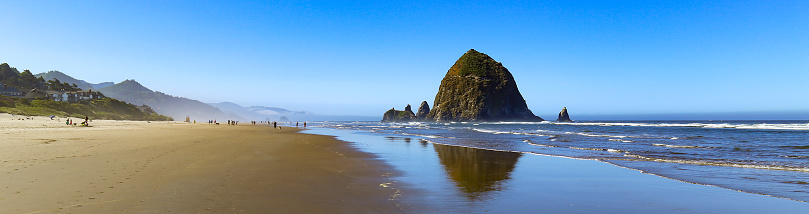 Hiking on the beach on the Oregon Coast