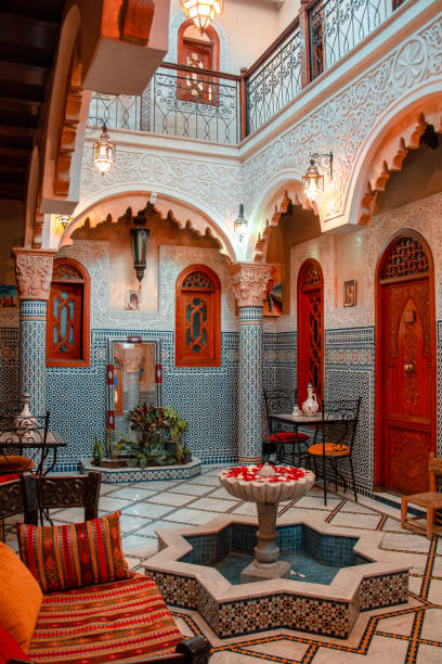 istock Beautiful mosaic style architecture in Morocco 1497251894