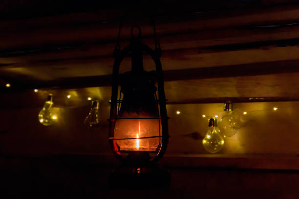 close up of Old-fashioned lantern