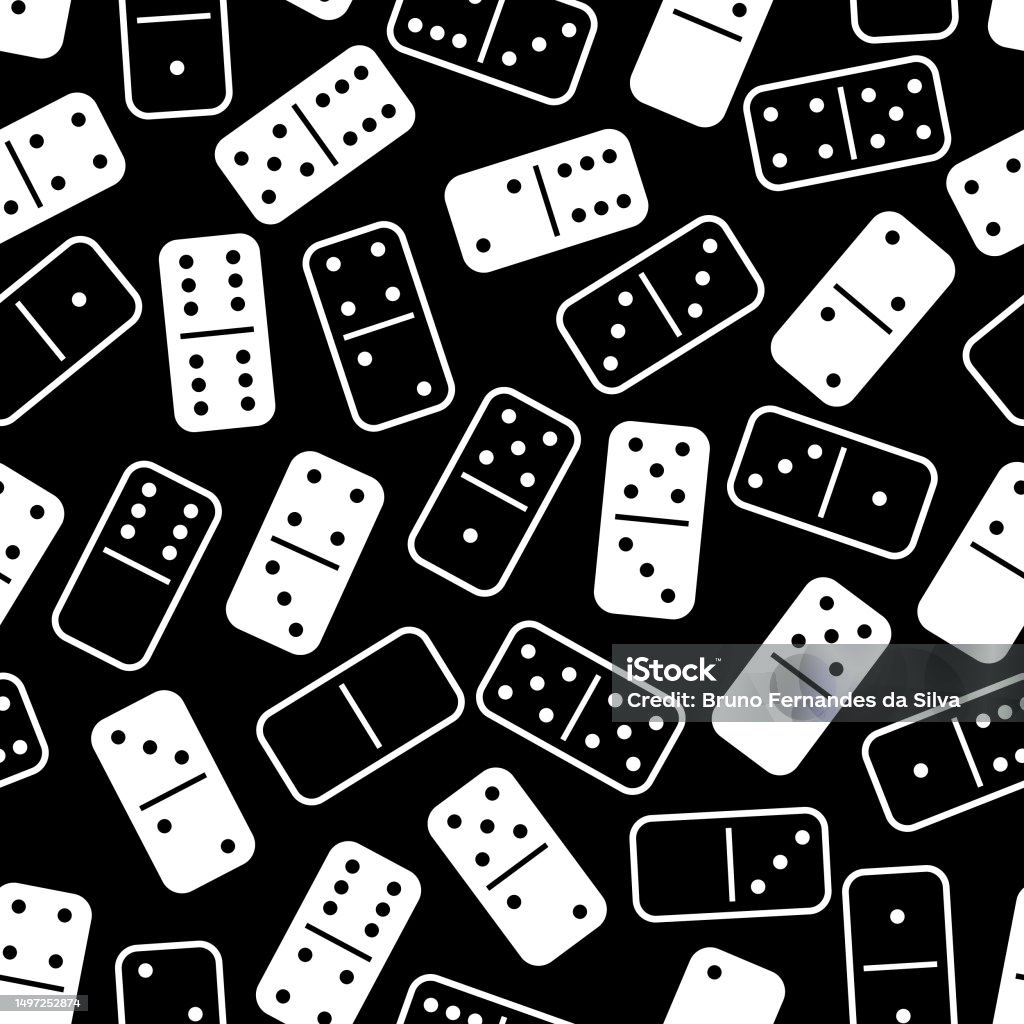 Domino's Pattern Pattern Domino Messy White And Outlines Dominoes Stock Illustration ...