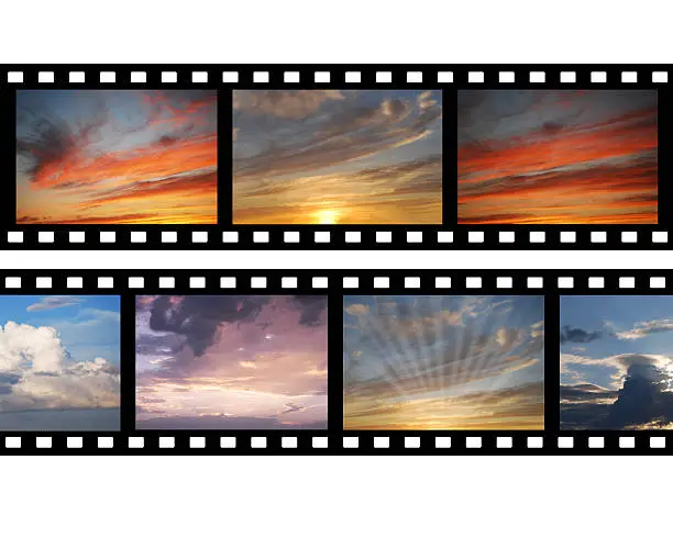 Film with images of sky