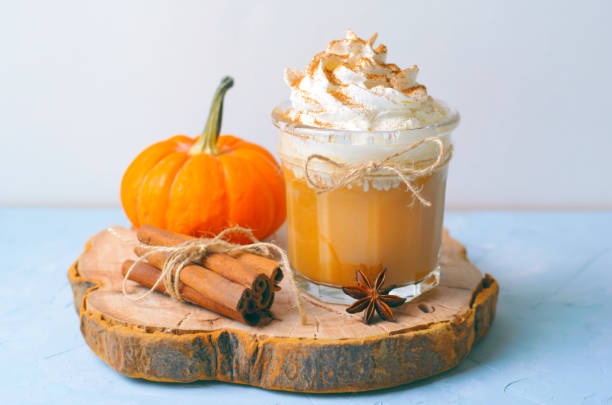 istock Pumpkin Spice Latte, Coffee, Milkshake or Smoothie with Whipped Cream and Cinnamon 1497258184
