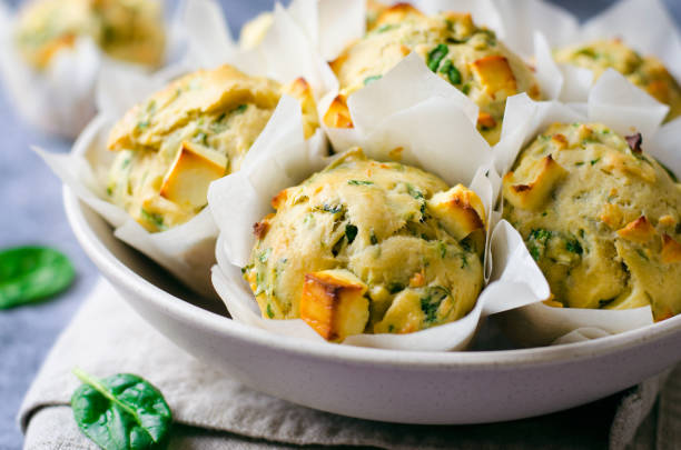 istock Freshly Baked Spinach and Feta Cheese Muffins 1497258732