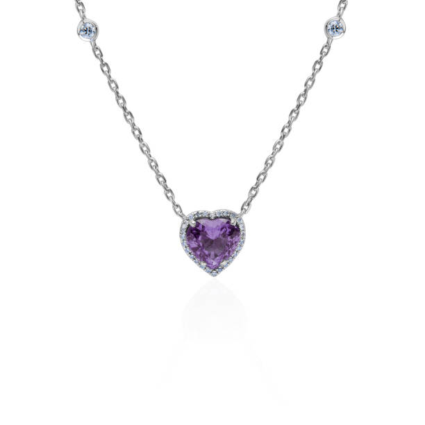 istock Diamond necklace with alexandrite 1497264273