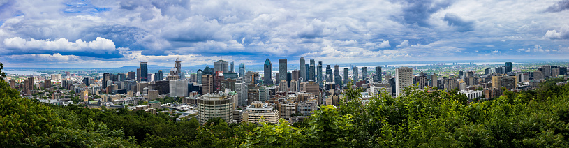 Panoramic view of downtown Montreal