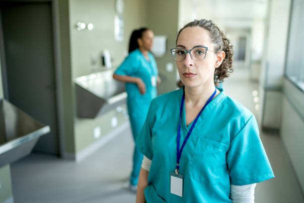 istock Nurse portrait at hospital clinic 1497276600